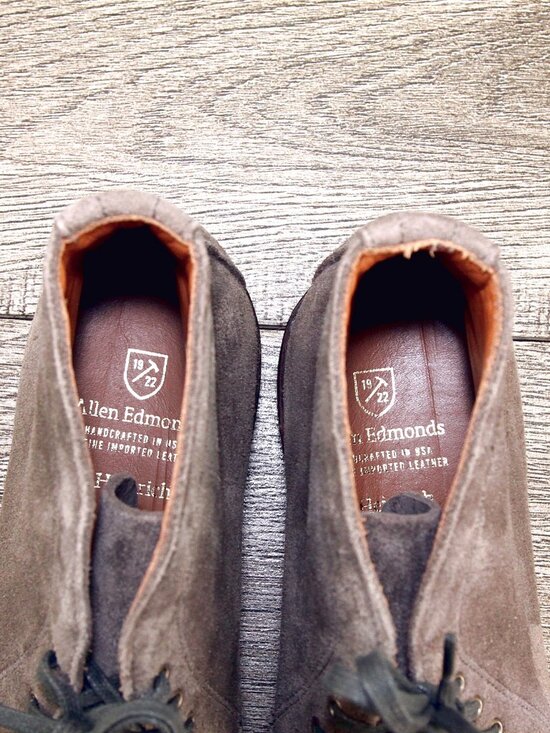 * NIB * $425 Allen Edmonds HEINRICH Chukka 7 D Grey Suede * add $15 new Trees main image 10
